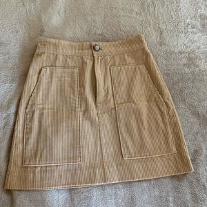 BRAND NEW H&M Tan Corduroy Skirt